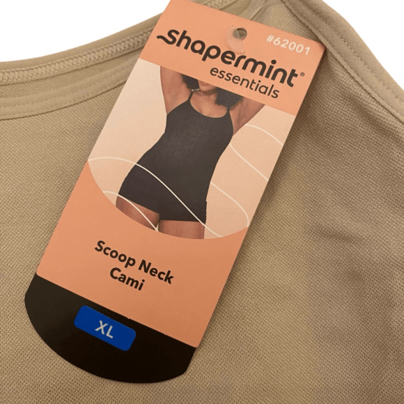 NWT shapermint scoop neck cami XL beige - Picture 3 of 5